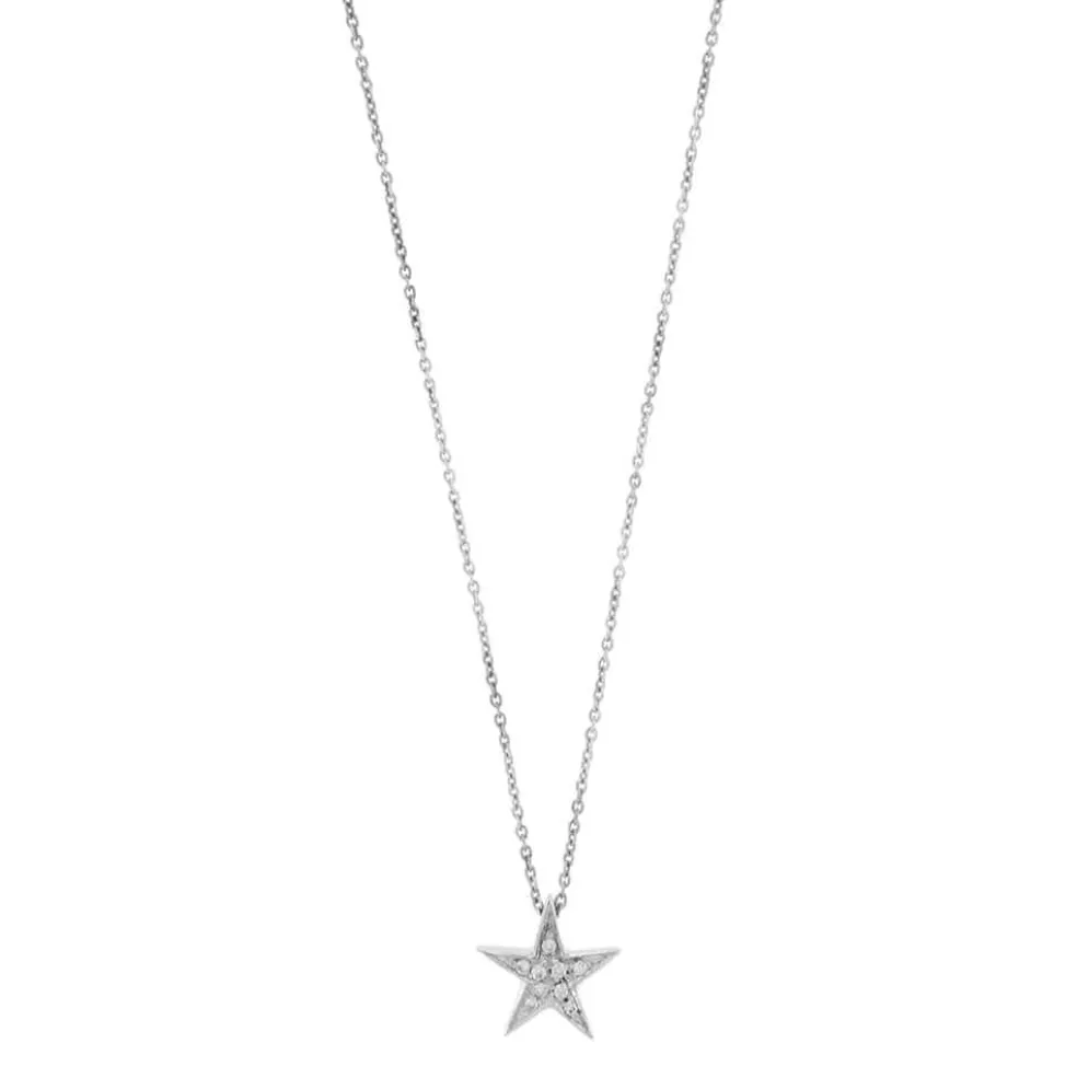 Collier pendentif Etoile diamants