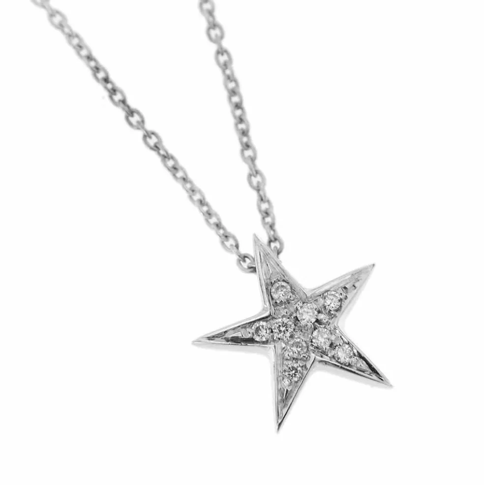 Collier pendentif Etoile diamants