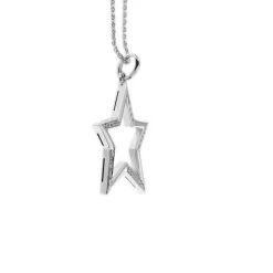 Collier pendentif Etoile diamants