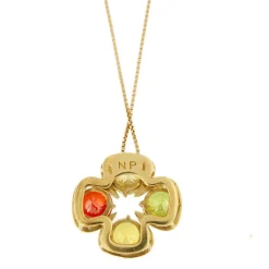 Collier pendentif multicolore