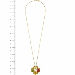Collier pendentif multicolore