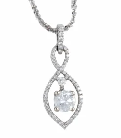 COLLIER PENDENTIF OR & DIAMANTS