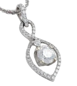 COLLIER PENDENTIF OR & DIAMANTS