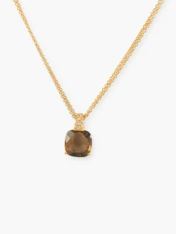 COLLIER PENDENTIF OR & QUARTZ FUME