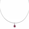 COLLIER PENDENTIF OR & RUBIS
