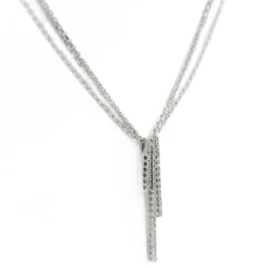 Collier Pendentif Or blanc Diamant