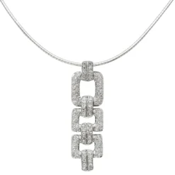 Collier Pendentif Or blanc Diamant