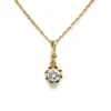 Collier pendentif or jaune diamant