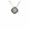 Collier pendentif or jaune diamants et saphirs