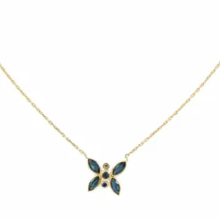 Collier Pendentif Or jaune Saphir