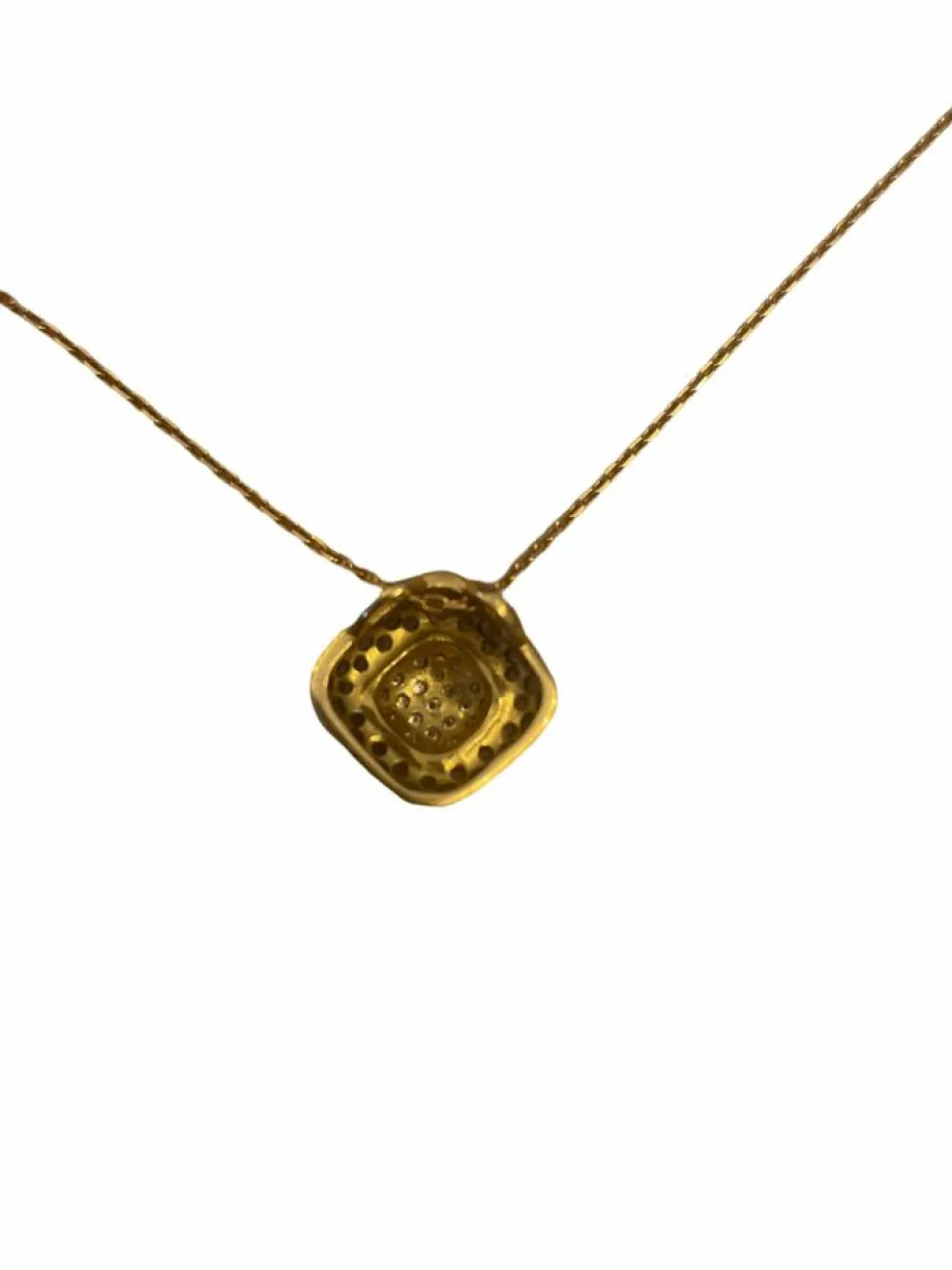 Collier pendentif or jaune diamants et saphirs