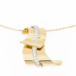 Collier Pendentif Or jaune Diamant