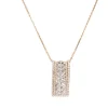 Collier pendentif or rose et diamants