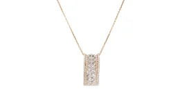Collier pendentif or rose et diamants