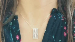 Collier pendentif or rose et diamants