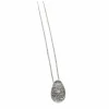 Collier Pendentif Pavage Diamants Or blanc