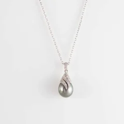 Collier pendentif Perle de Tahiti Diamants