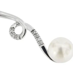 Collier pendentif perle diamants