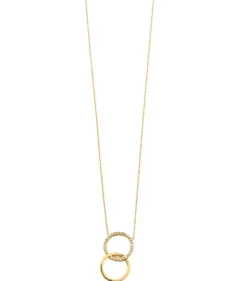 Collier pendentif ring or et diamants