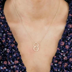 Collier pendentif ring or et diamants