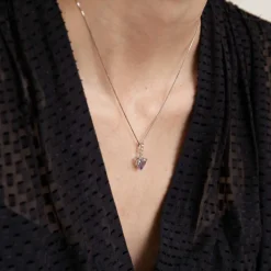 Collier Pendentif Tanzanite Diamants