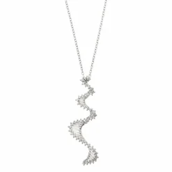 Collier pendentif Vague diamants