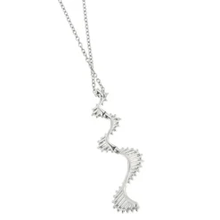 Collier pendentif Vague diamants