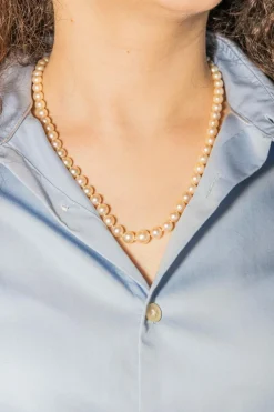 Collier Perle Or blanc Perle
