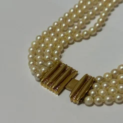Collier perles 4 rangs