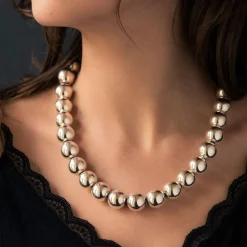 Collier perles d'argent