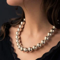 Collier perles d'argent