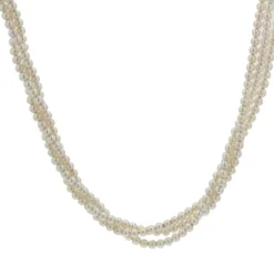 Collier perles de culture et fermoir ancien en or