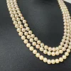 Collier Perles de culture- 3 rangs - Fermoir Or blanc