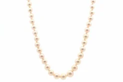Collier perles de culture et fermoir en or blanc