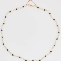 Collier perles de culture et hématites