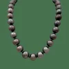 Collier perles de Tahiti, or blanc, diamants.
