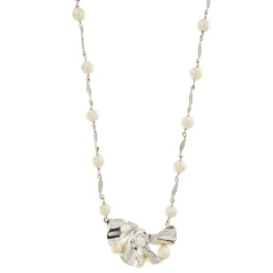 Collier perles diamants