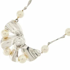 Collier perles diamants