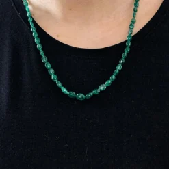 Collier perles d’Émeraudes et or jaune