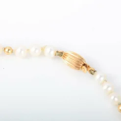 Collier perles et boules or jaune