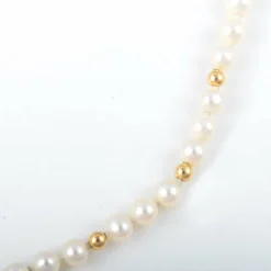 Collier perles et boules or jaune