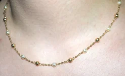 Collier perles et or jaune
