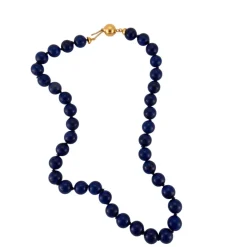 Collier perles Lapis Lazuli, Or