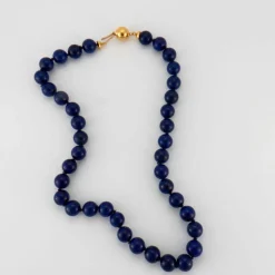 Collier perles Lapis Lazuli, Or