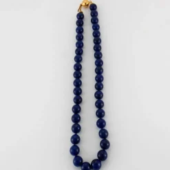Collier perles Lapis Lazuli, Or