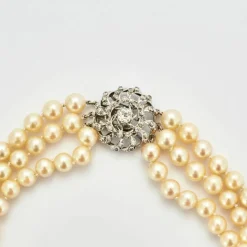 Collier Perles Or & Diamants