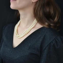 Collier perles triple rang ancien