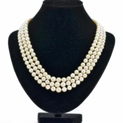 Collier perles triple rang ancien
