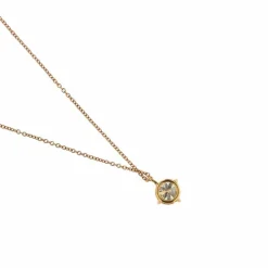 Collier point lumineux avec diamant de 0,73 ct
