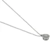 Collier point lumineux en or blanc